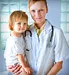 doctor holding child