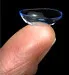contact lens on fingertip