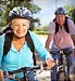 senior couple on country bike ride