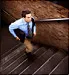 businessman  running stairs