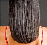 woman with long straight hair