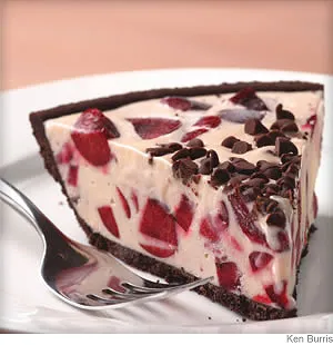 Cherry Ice Cream Pie With Chocolate Cookie Crust