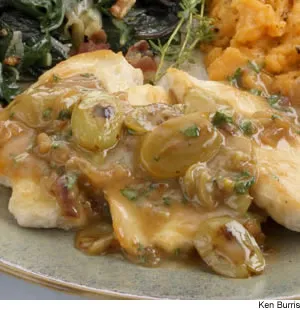 Chicken Cutlets With Grape-Shallot Sauce