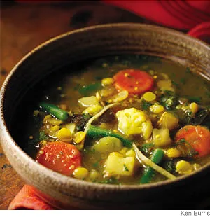 Ginger, Split Pea & Vegetable Curry (Subzi dalcha)