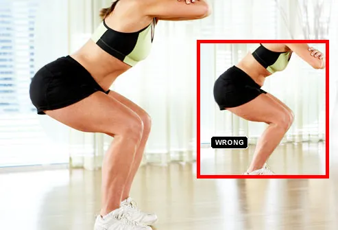 Using good form while doing squats