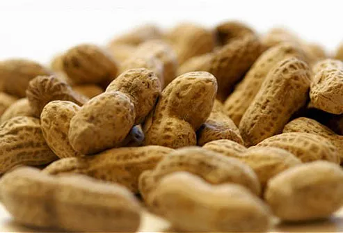 Photo of cluster of peanuts in shells