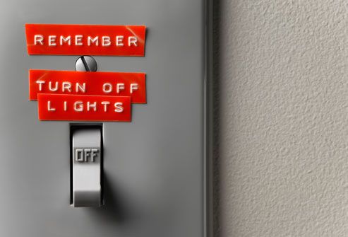 Reminder Note by Light Switch