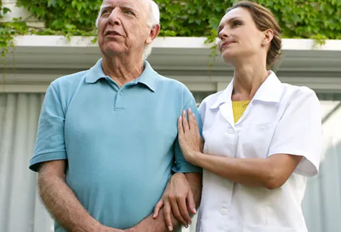 Nurse Talking to Older Man