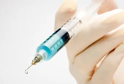 syringe in hand