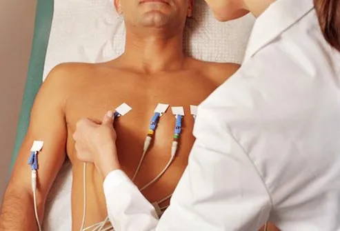 doctor giving patient EKG