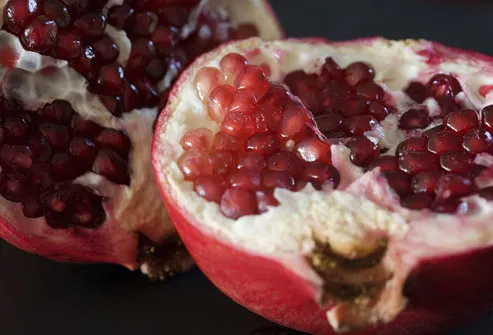 Pomegranate Cut In Half