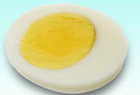 close up of boiled egg