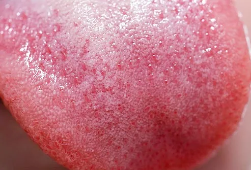 close up of tongue