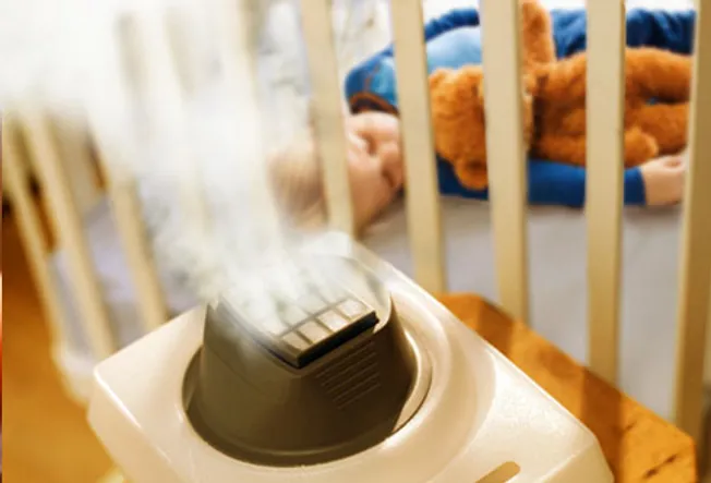 Toddler sleeping with humidifier
