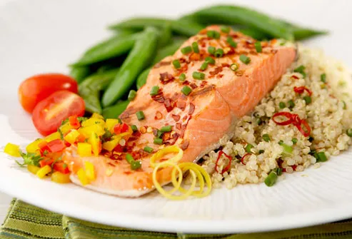 Grilled Salmon And Quinoa Pilaf