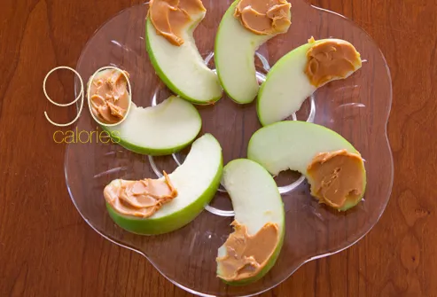 Apple and peanut butter snack