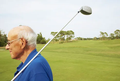 Older Man On Golf Course