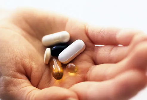 Handful Of Vitamin Supplements