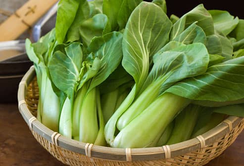 Chinese Bok Choy in Basket