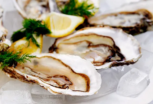 oysters with lemon and dill