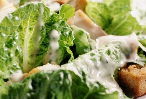 Caesar salad close up