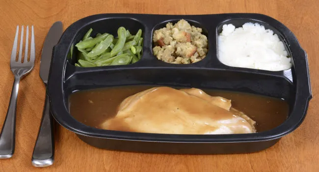 frozen dinner tray