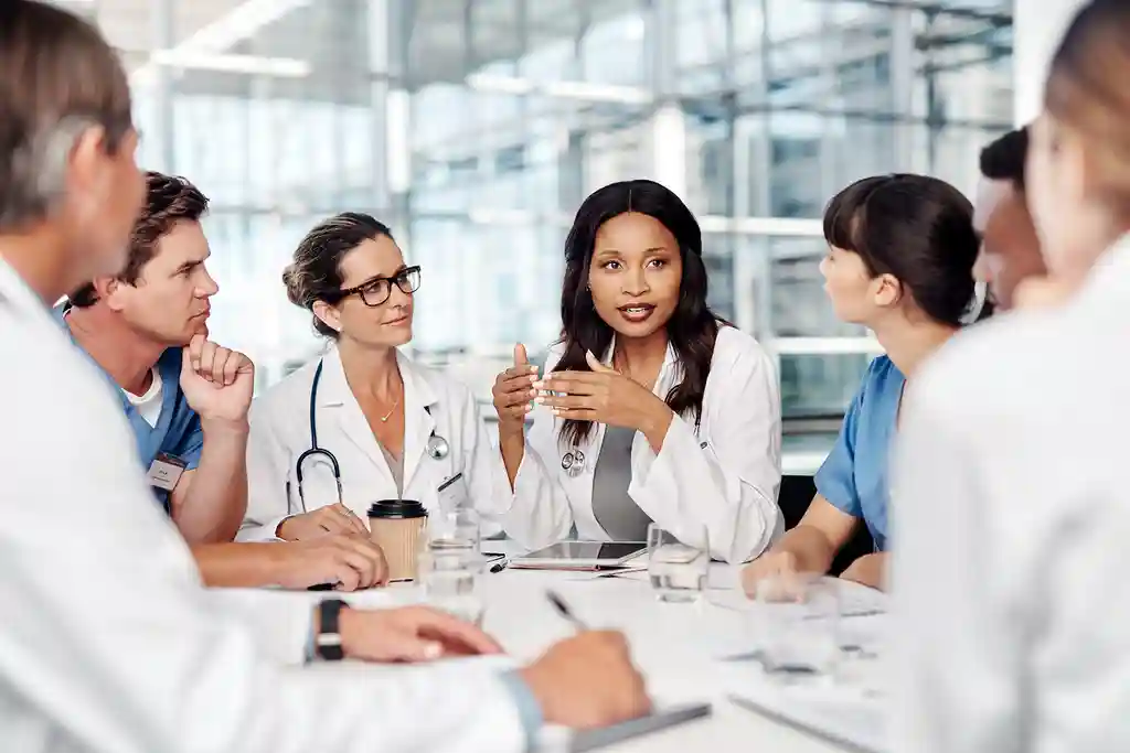 photo of medical practitioners having a meeting
