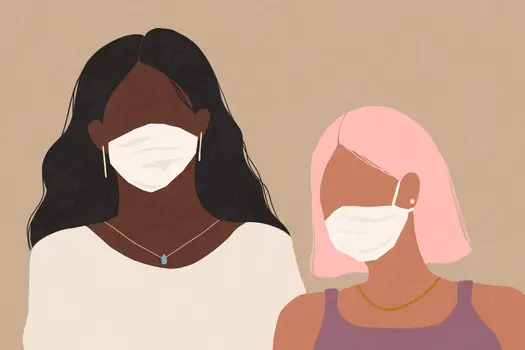 women masks illustration