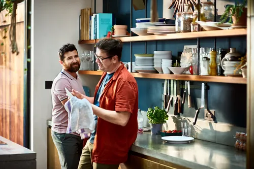 gay-couple-happy-in-kitchen