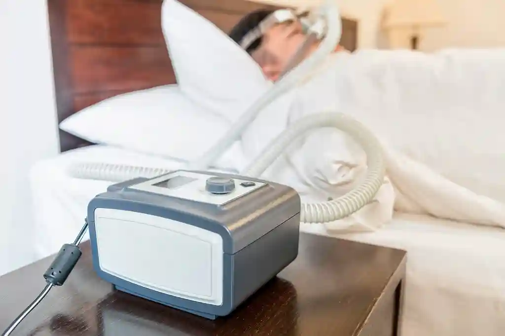 photo of cpap machine in use