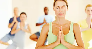 woman in yoga class
