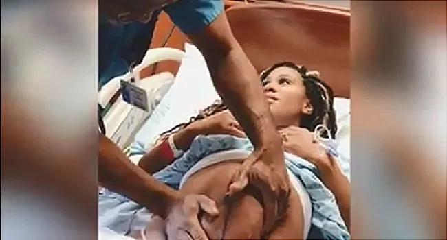 doctor turning baby in utero