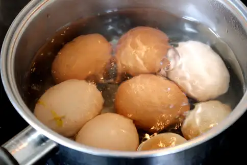 photo of boiling eggs