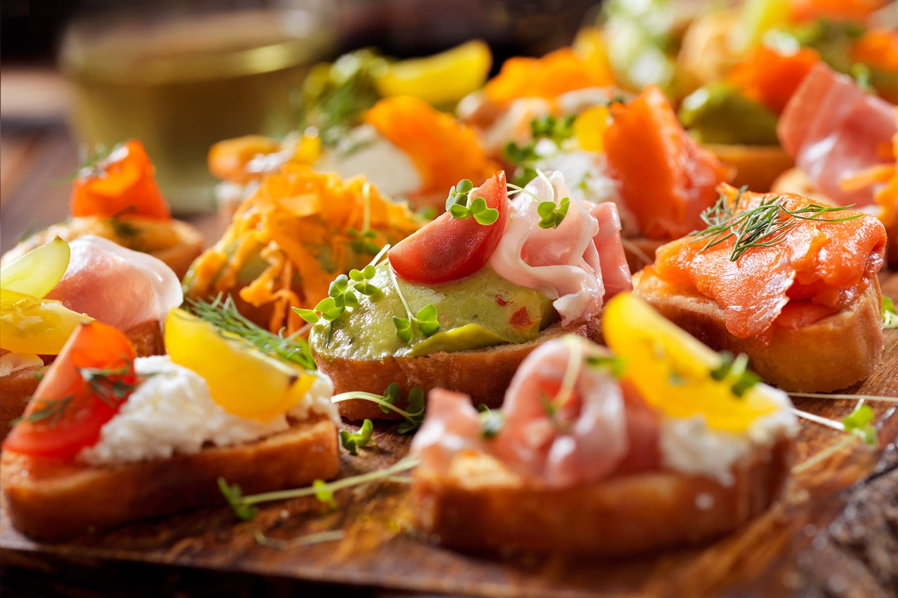 photo of smoked salmon canapes