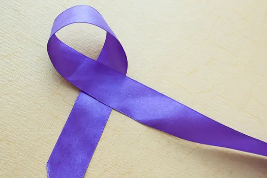 photo of purple lupus awareness ribbon