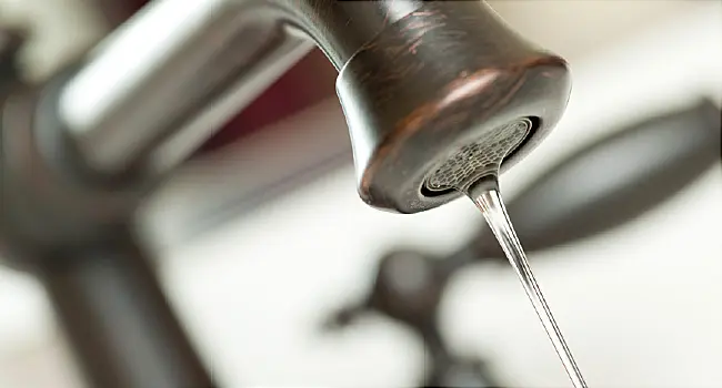 water dripping from faucet