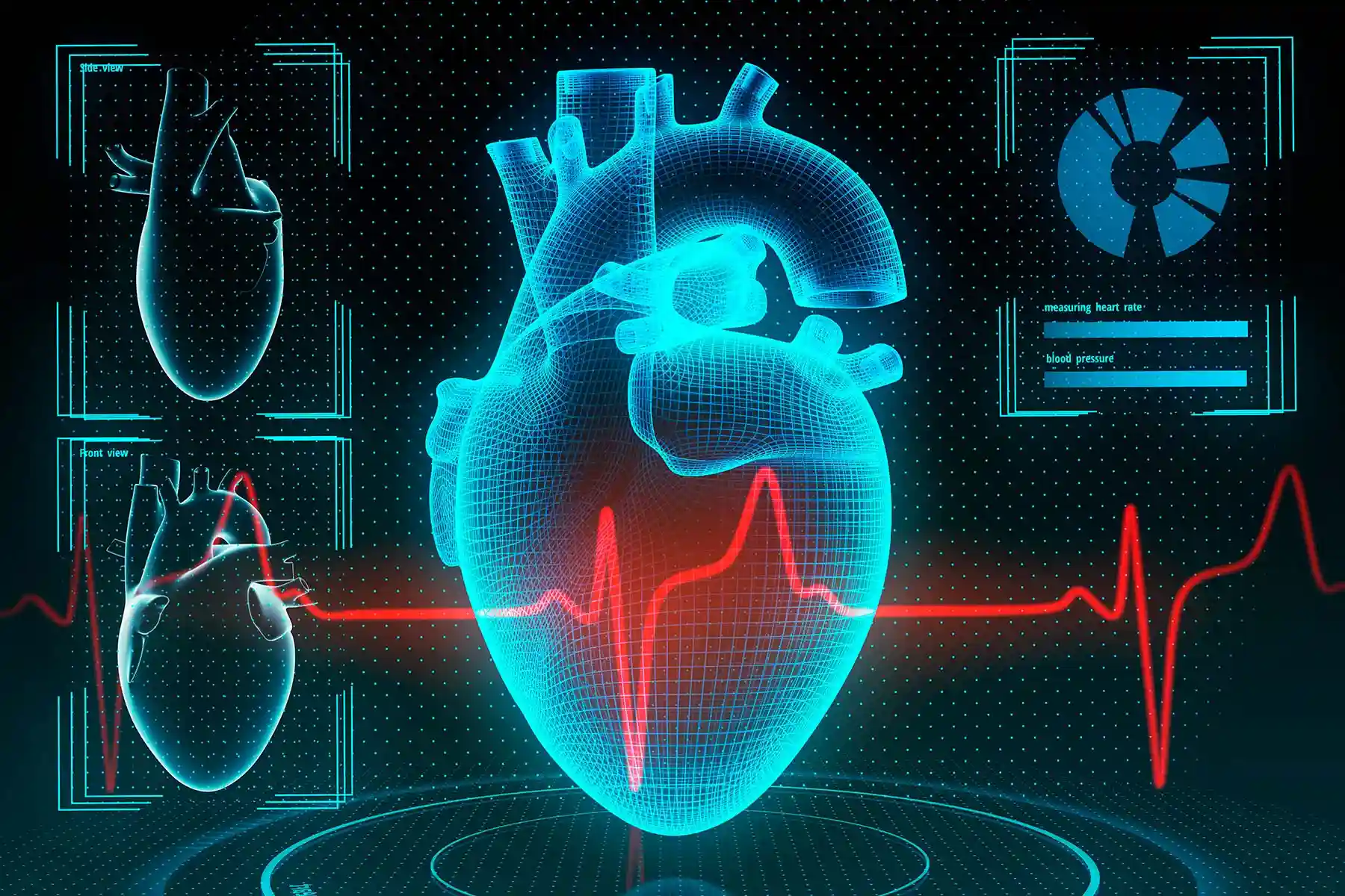 photo of heart technology concept