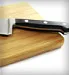 knife and bamboo cutting board