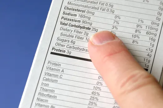 person reading nutrition label