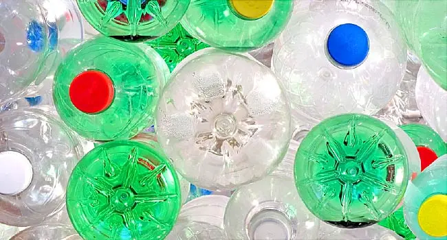 stacked plastic bottles