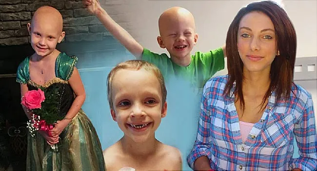 4 children with cancer