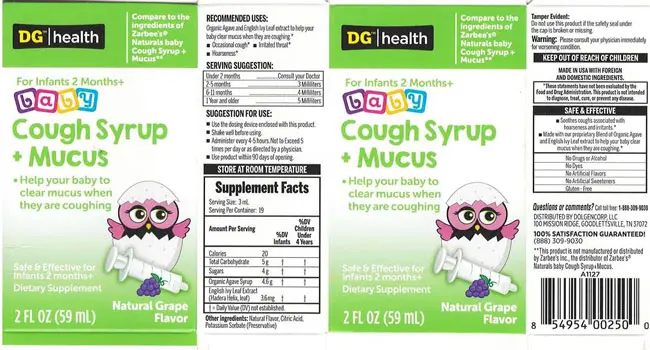 baby cough syrup label