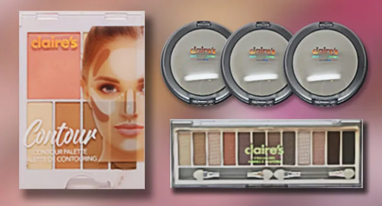 photo of claires makeup products
