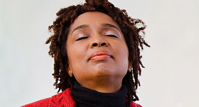 photo of african american woman meditating