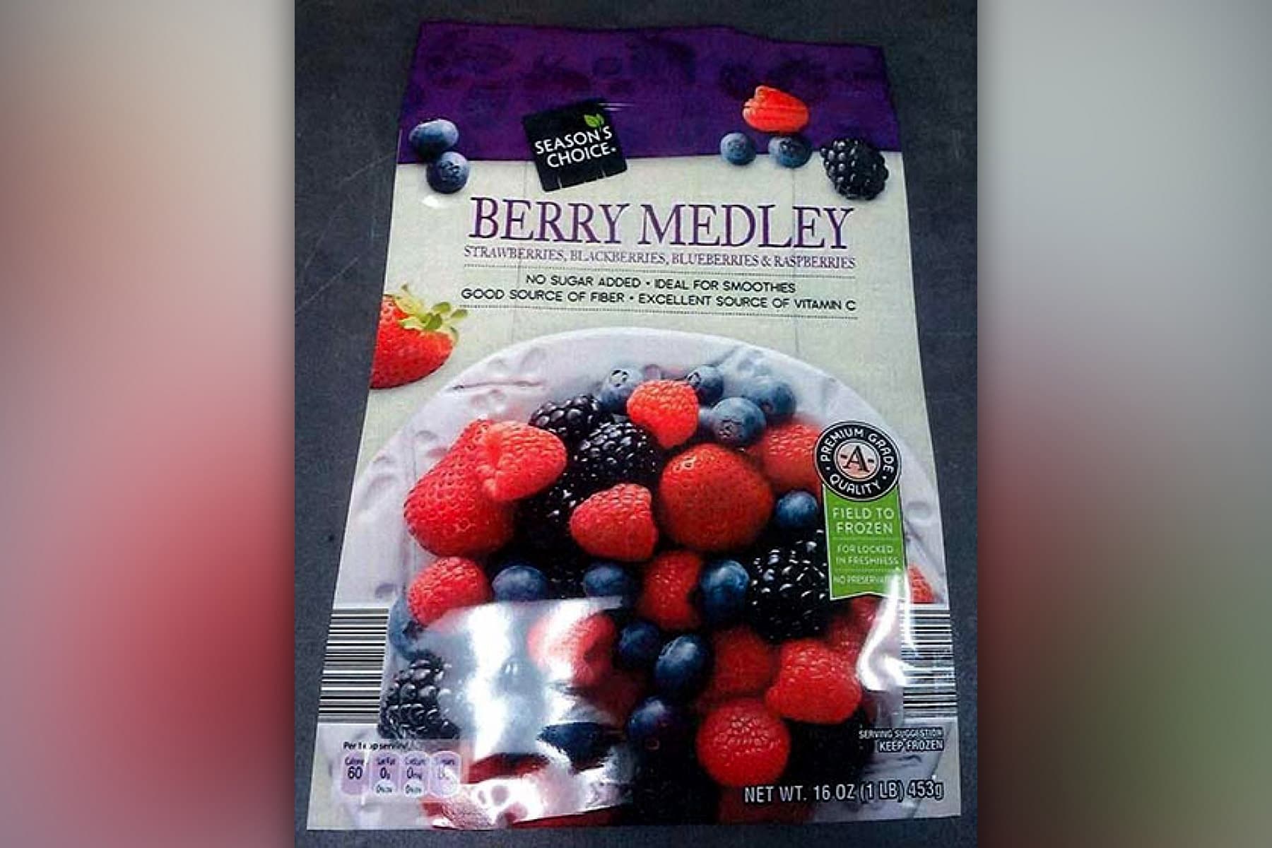 photo of frozen berries