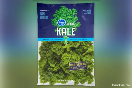 photo of kroger kale package