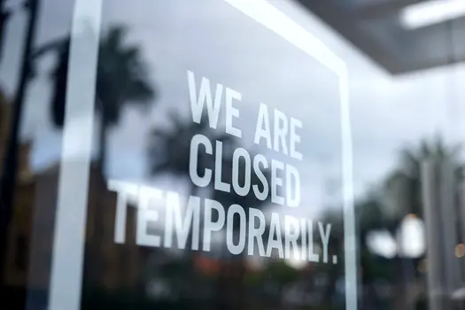 photo of closed business