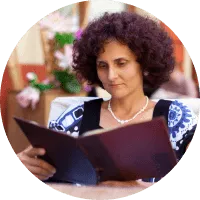 photo of mature woman reading