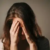 photo of depressed woman