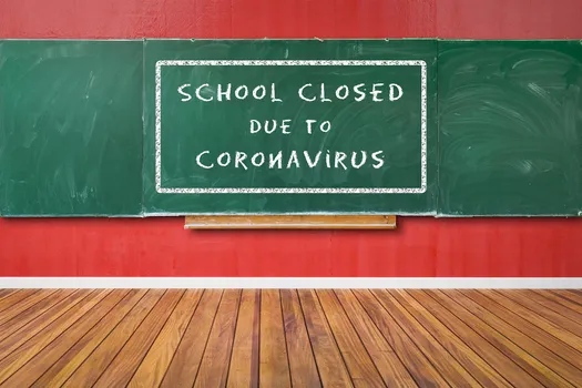 school closed due to coronavirus concept